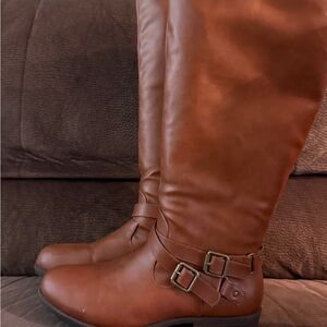Stylish Tan Over the Knee Boots
